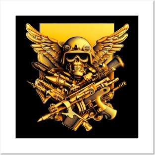 Guns and Skull Posters and Art